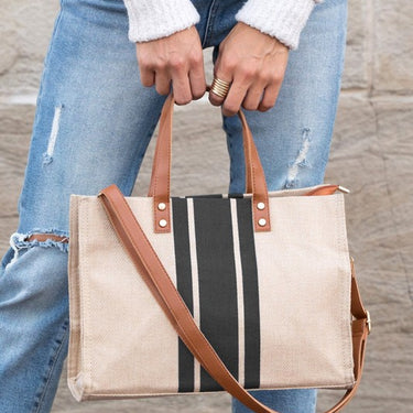 Mindy Canvas Stripe Tote