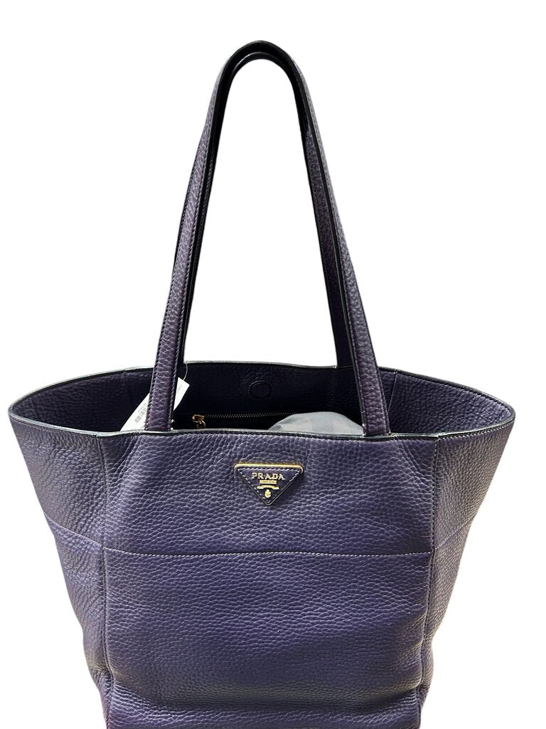 Purple Prada Open Tote Vitello Daino Mini***