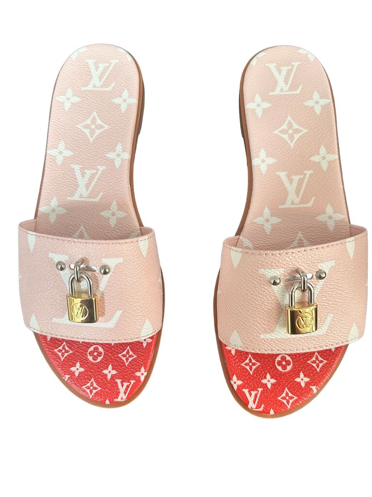 Louis Vuitton Lock It Mule Sandal, Size 37.5