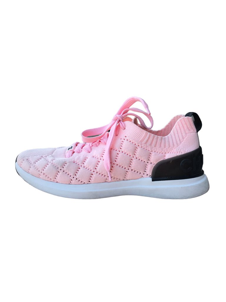 Chanel Pink Quilted Lace Up Sneakers US 10 / EU 40