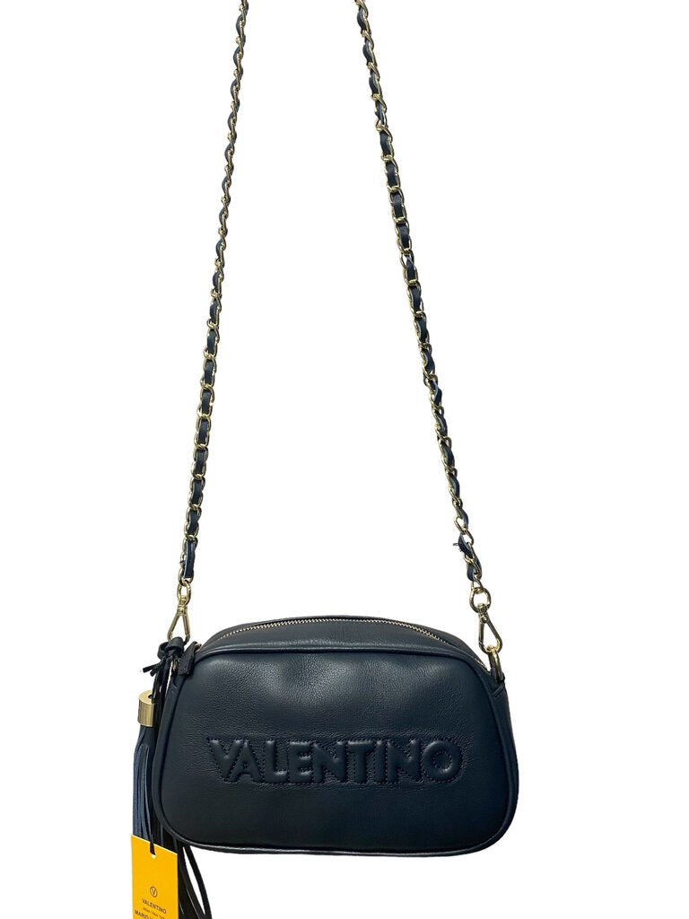 Valentino by Mario Navy Leather Crossbody