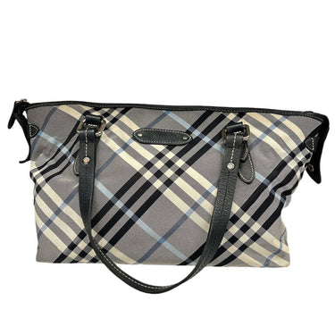 Burberry Check Canvas Blue Label Zip-Tote***