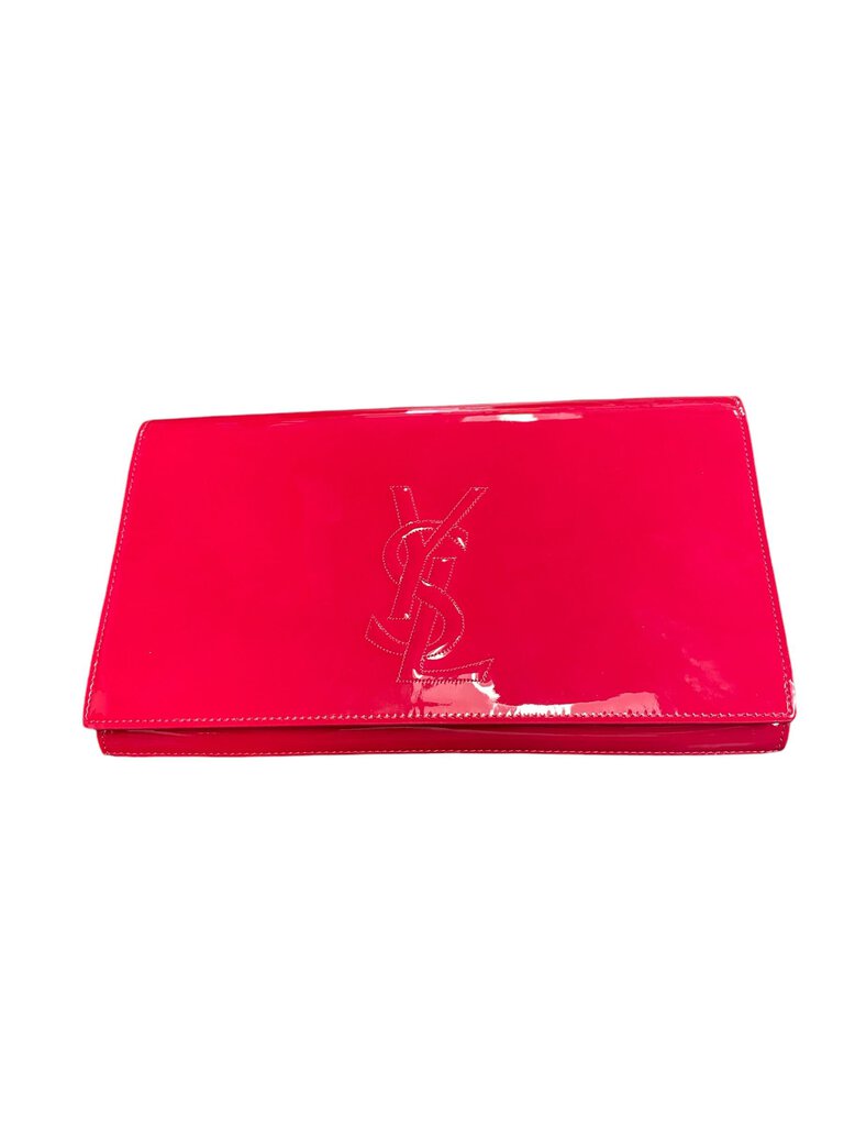 YSL Pink Patent Clutch***