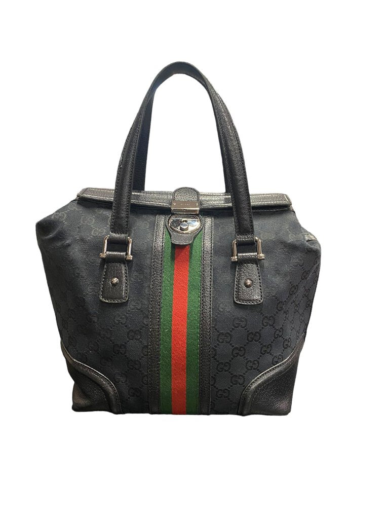 Gucci Monogram Web Treasure Boston Bag***