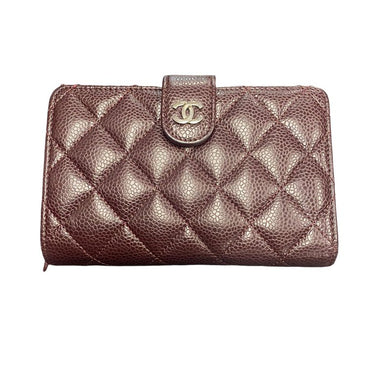 Chanel Quilted Burgundy Wallet ***