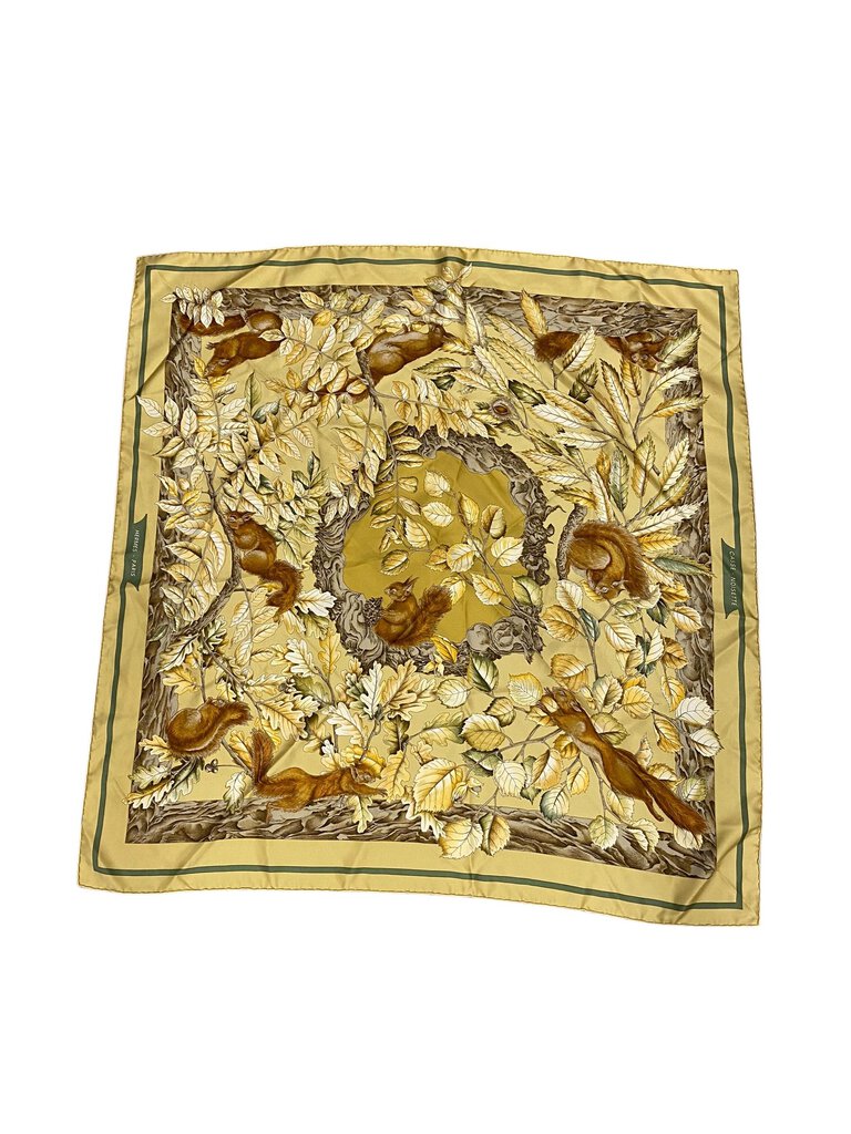 Hermes Squirrel And Branches Scarf ***