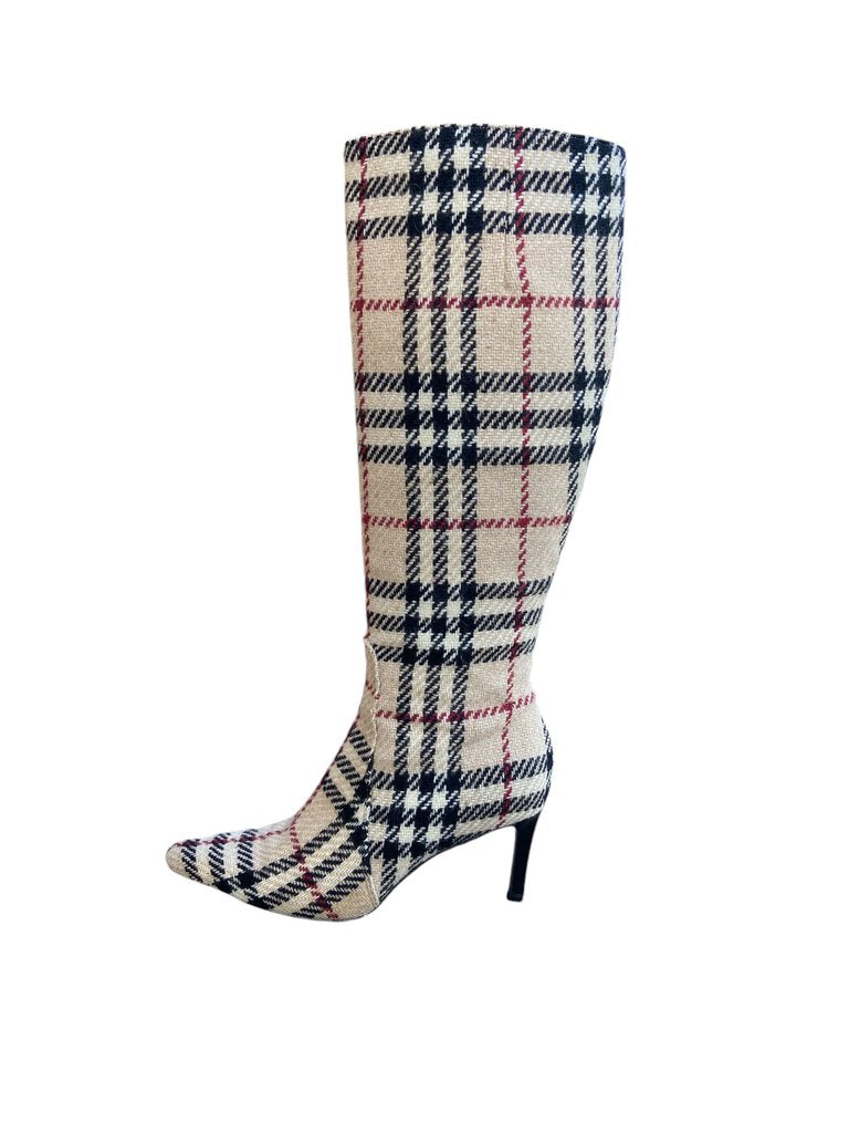 Burberry Nova Check Tweed Tall Boot- US 7.5 / EU 37.5