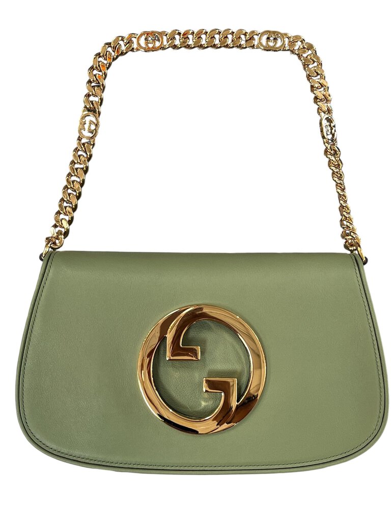 Gucci Patent Leather Crossbody Bag Green