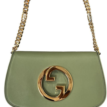 Gucci Patent Leather Crossbody Bag Green